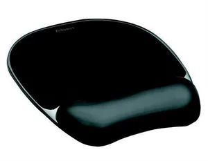 Podložka pod myš s gelovou opěrkou na zápästie, FELLOWES "Crystals Gel", čierna